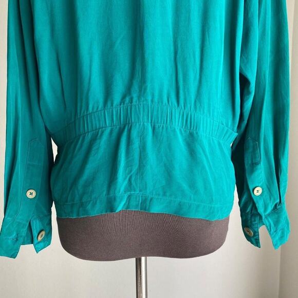 *Vintage* Ellen Tracy sz 4 Long sleeve  100% Silk 80s blazer - Picture 5 of 8